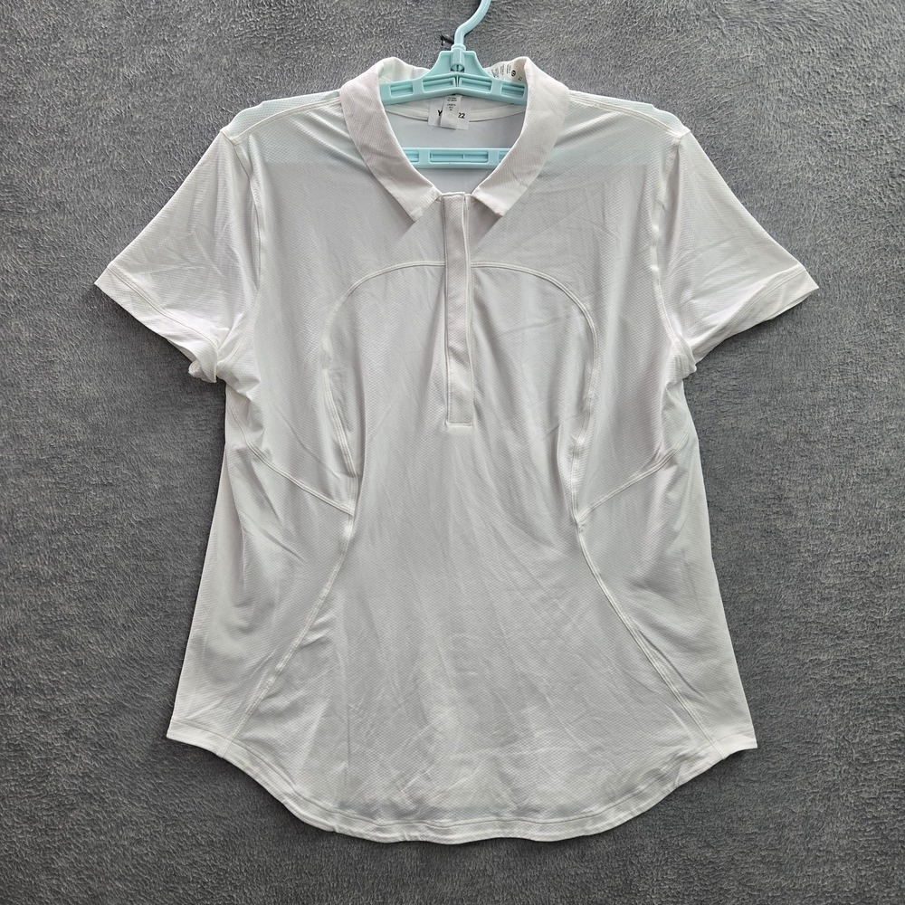 Lululemon White Women's Short Sleeve Golf Polo Top - Size 12